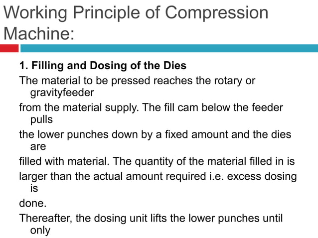 Working Of Tablet Punching Machine PPT