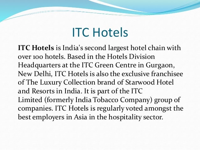Business Model Canvas of ITC Hotel