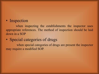 INSPECTION OF DRUG DISTRIBUTION CHANNELS | PPTX