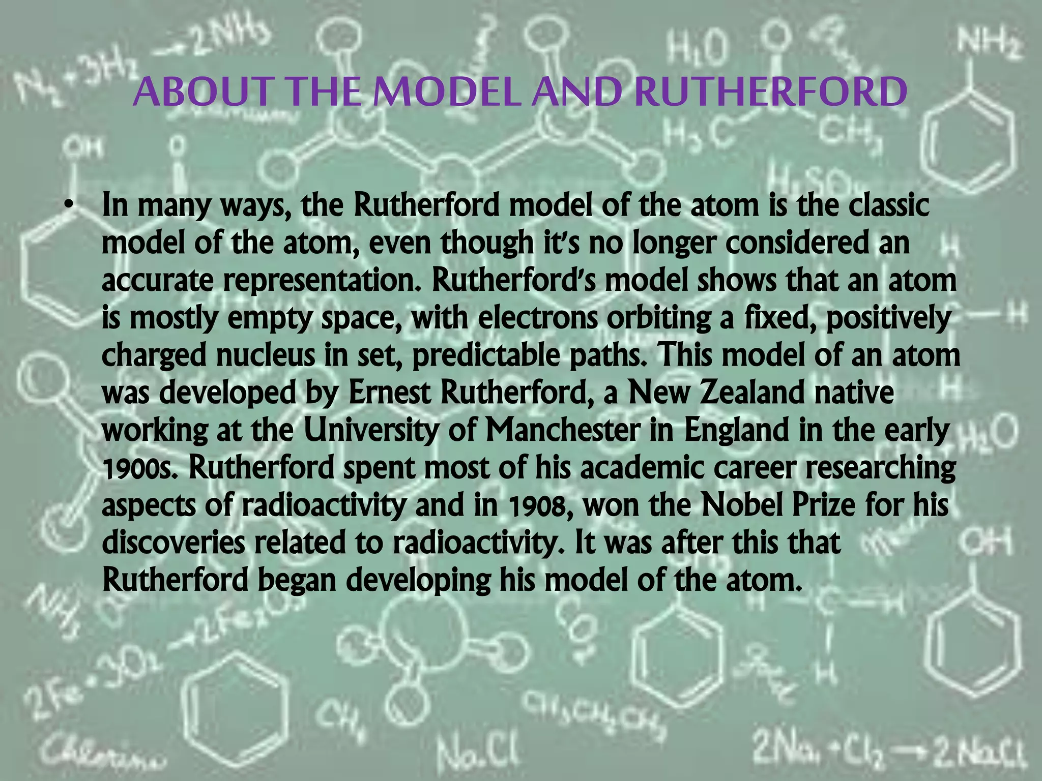 RUTHERFORD’S MODEL OF AN ATOM | PPTX