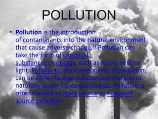 TYPES OF POLLUTION
 