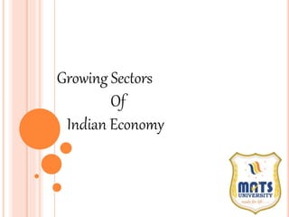 Growing Sectors
Of
Indian Economy
 