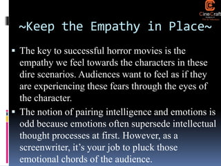 Tips on Horror Script Writing | PPTX