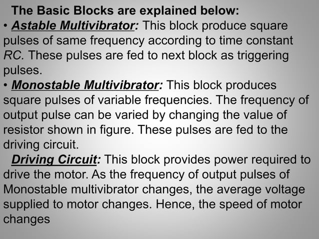 Speed control of DC motor using pulse width modulation technique