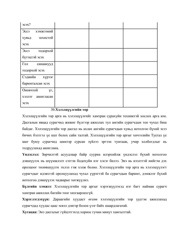 Сургалтын аргууд