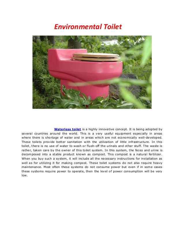 Environmental Toilet