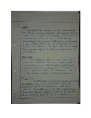 Marketing Project on Pen