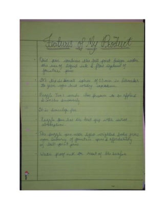 Marketing Project on Pen