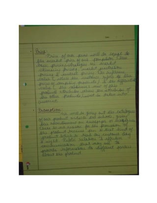 Marketing Project on Pen