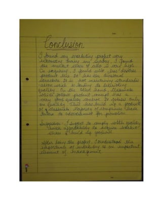 Marketing Project on Pen