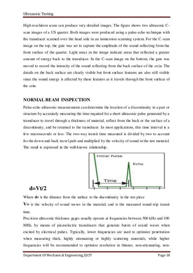 ULTRASONIC TESTING REPORT