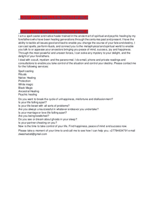 SPIRITUAL BATHING, Curse Removal and Protection Spell +27784634791 in