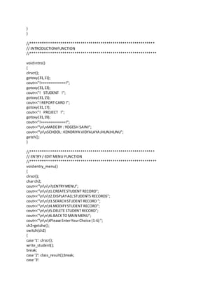computer science c++ project class xii | PDF