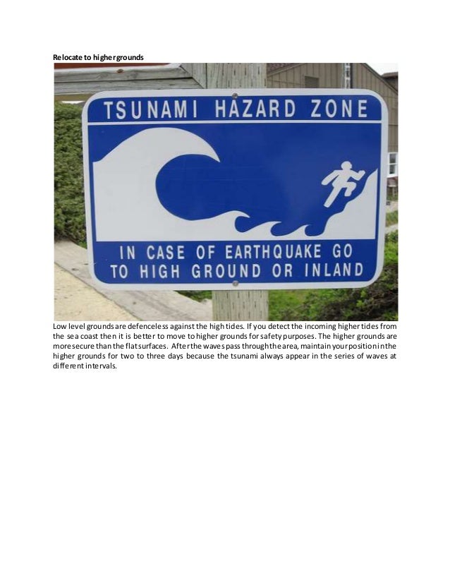 What is tsunami precautions