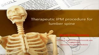 interventional procedures for back pain | PPTX