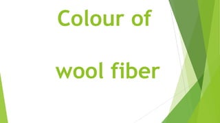 Colour of

wool fiber
 