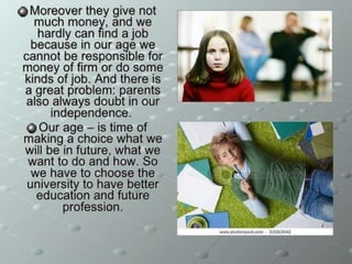 Teenagers problems