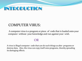 presentation on computer virus | PPTX