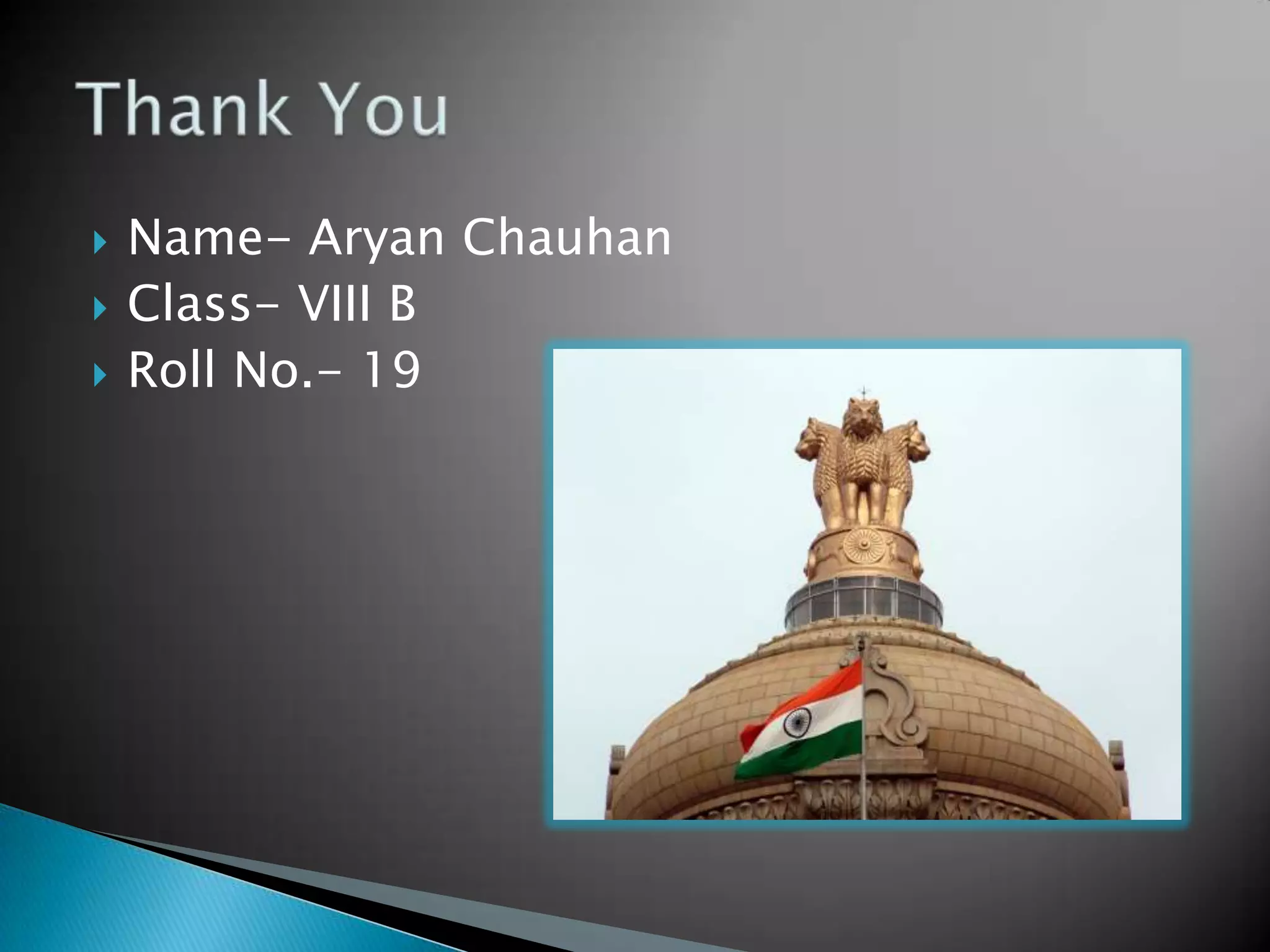 Name- Aryan Chauhan
 Class- VIII B
 Roll No.- 19
 