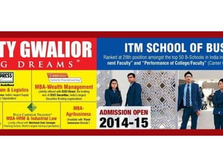 Admissions @ ITM University Gwalior