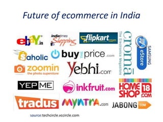 Future of ecommerce in India 
source:techcircle.vccircle.com 
 