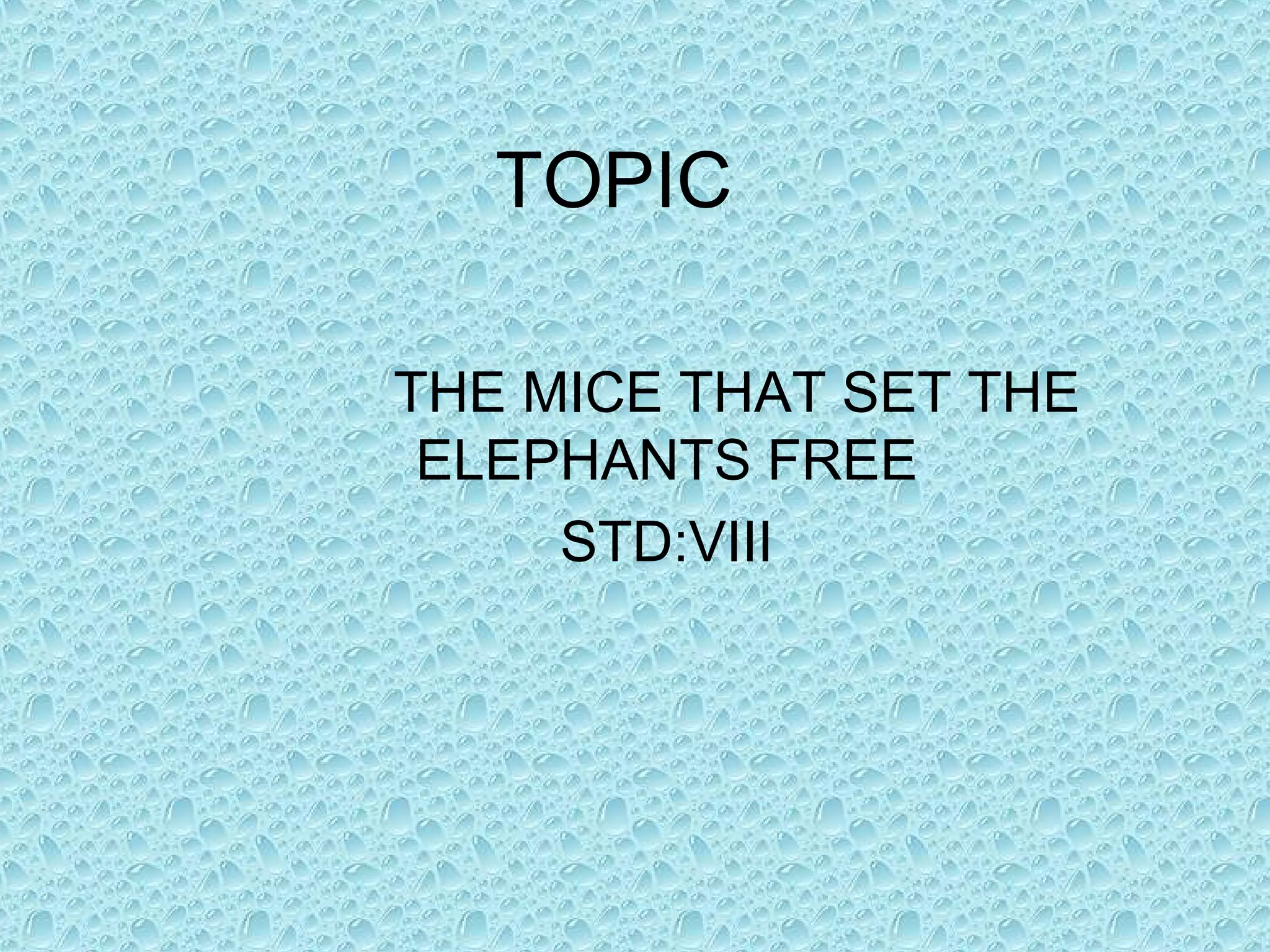 The Mice And Elephant | PPT