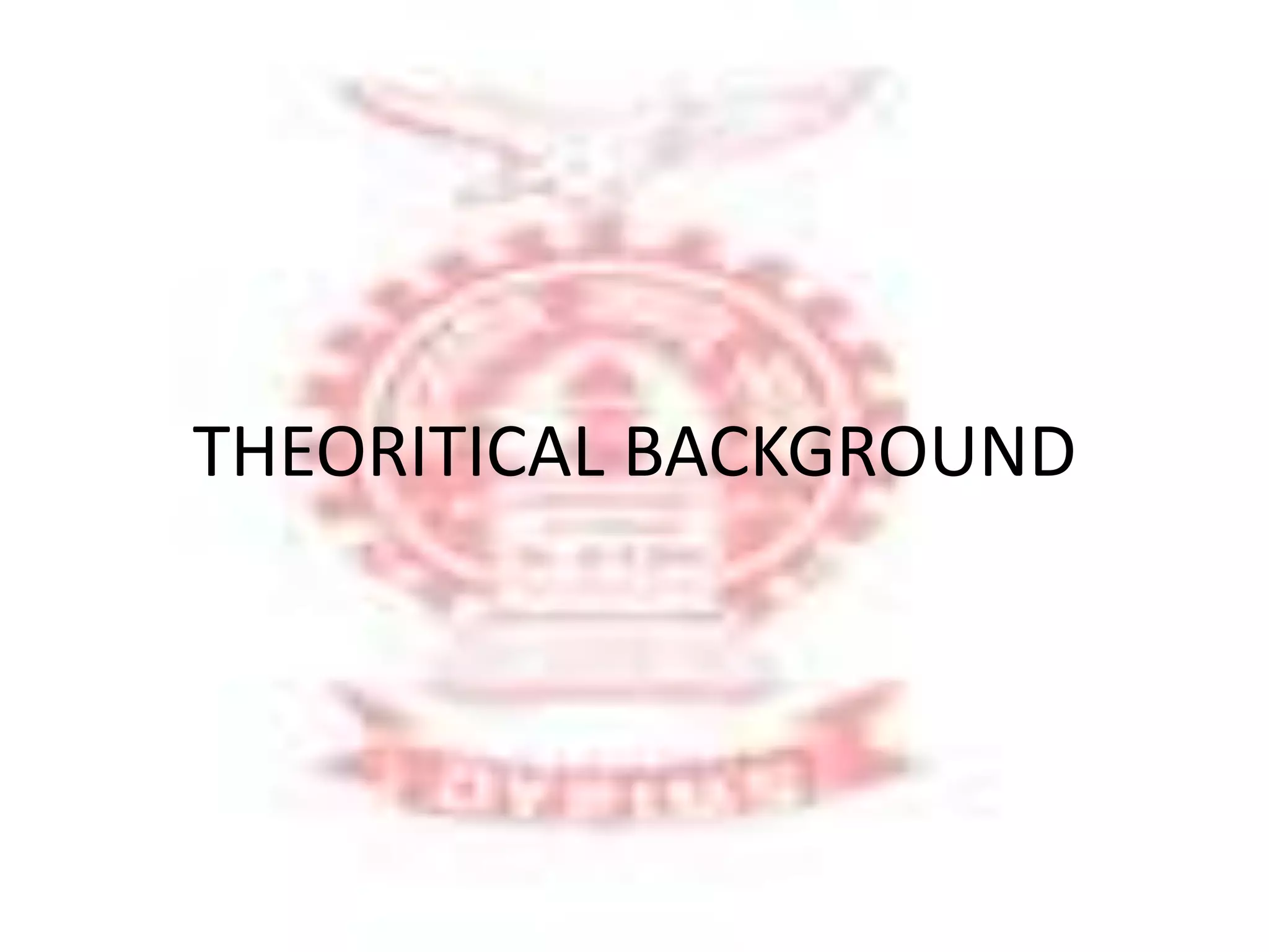 THEORITICAL BACKGROUND 
 