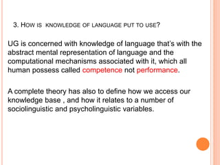 What is Universal Grammar Theory and its Criticism | PPTX