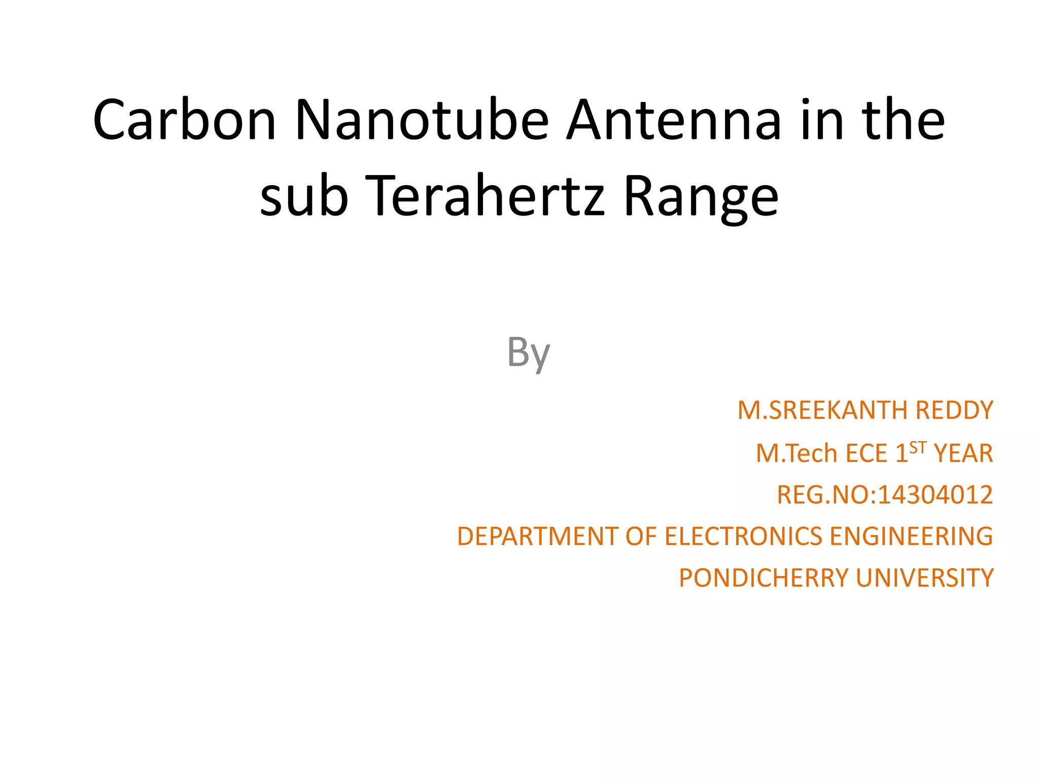carbon nanotube antenna PPT