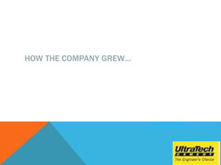 HOW THE COMPANY GREW…
 