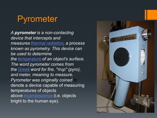 PYROMETER | PPTX | Physics | Science
