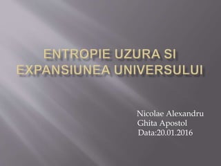 Nicolae Alexandru
Ghita Apostol
Data:20.01.2016
 