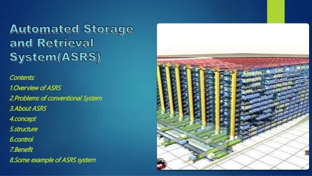 ASRS system and material handling or industrial robots