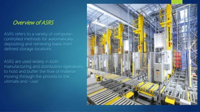 ASRS system and material handling or industrial robots