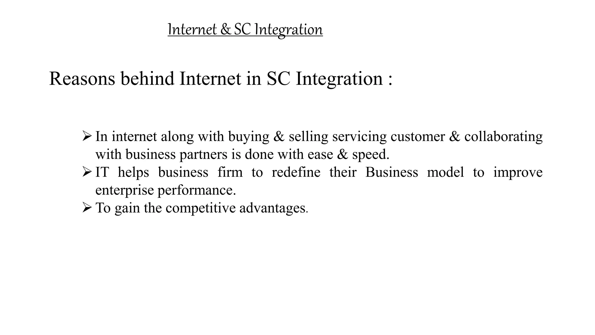 Supply chain integration strategies pptx