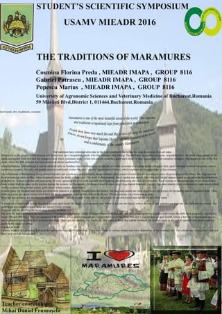 The Traditions of Maramures