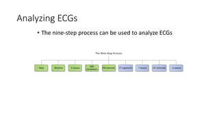 Analyzing ECGs
• The nine-step process can be used to analyze ECGs
 