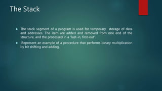 stack in assembally language | PPTX