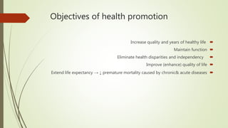 Health promotion for elderly | PPTX