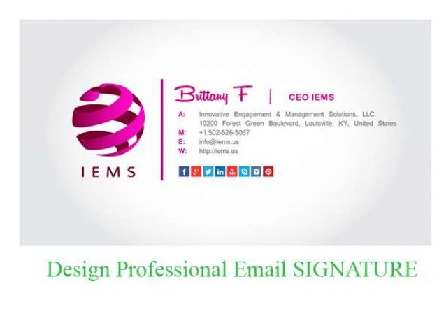 professional email signature