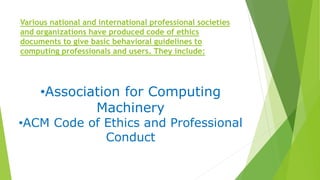 computer ethics | PPTX