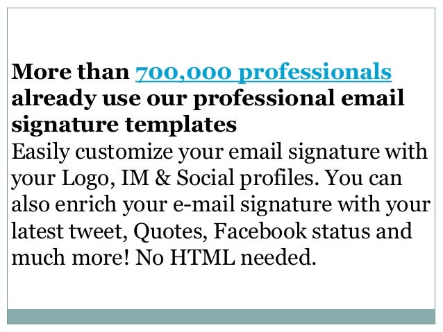 professional email signatures template