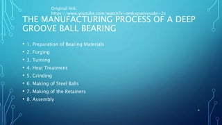 How Ball Bearings Are Made - Manufacturing Process | PPTX