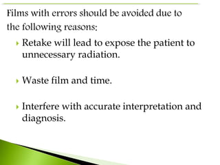 radiographic errors and artifacts | PPTX