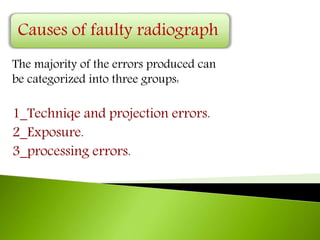 radiographic errors and artifacts | PPTX
