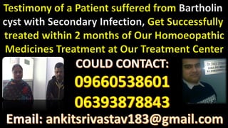 Bartholin's Cyst with Secondry Infection within 2 months Treatment