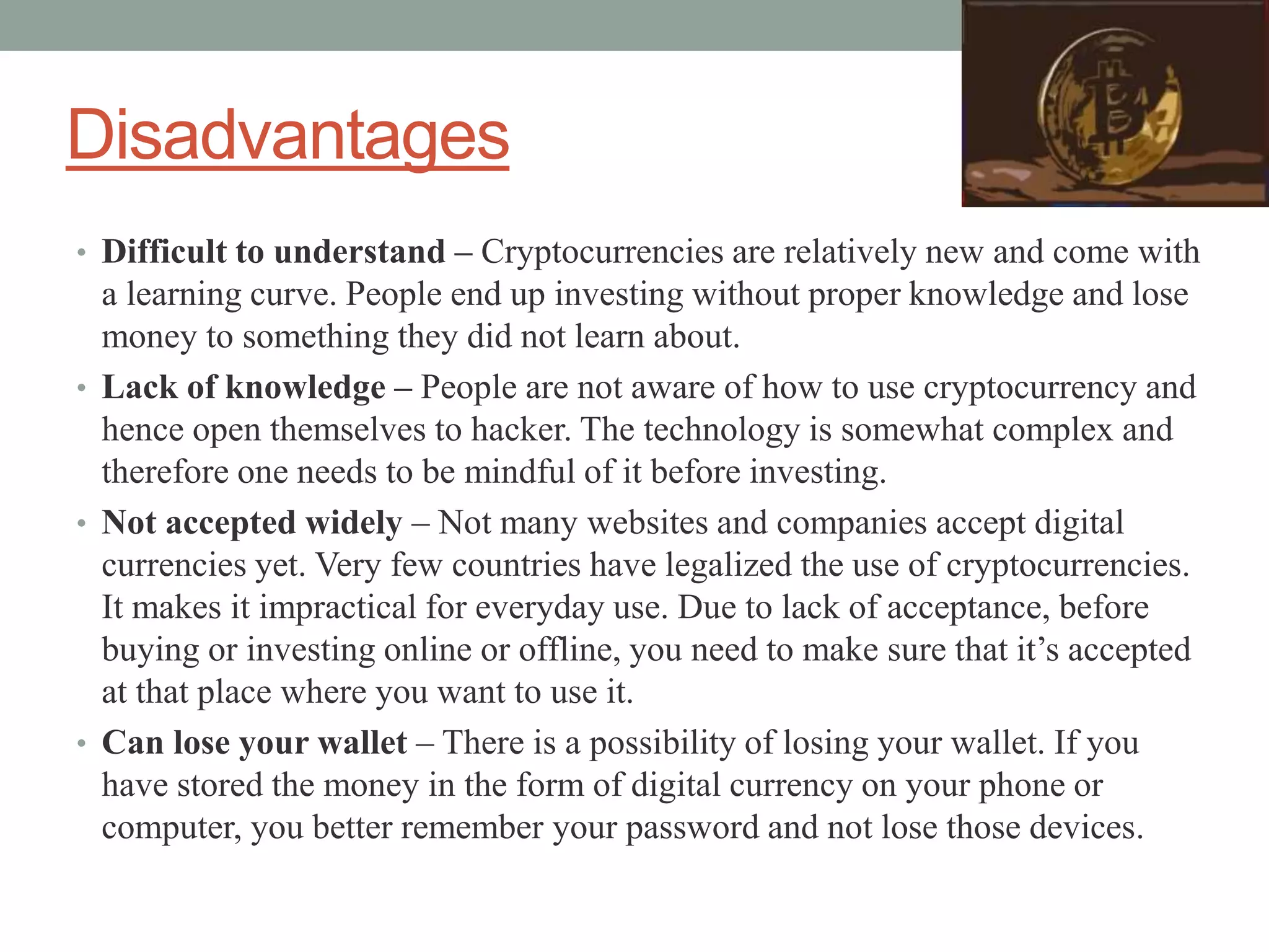 Cryptocurrency- Intoduction and Significances | PPTX