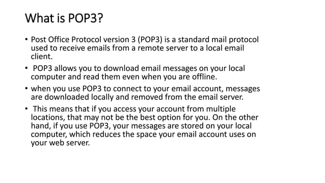 Protocol layer,OSI model & POP3 | PPT