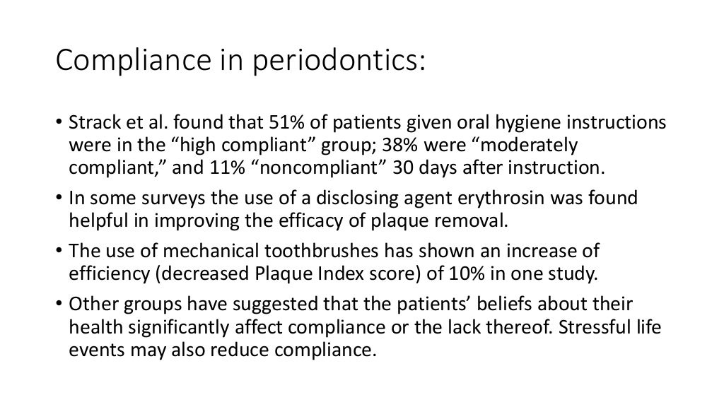 Prevention of periodontal diseases