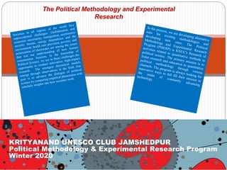 The Political Methodology and Experimental
Research
 